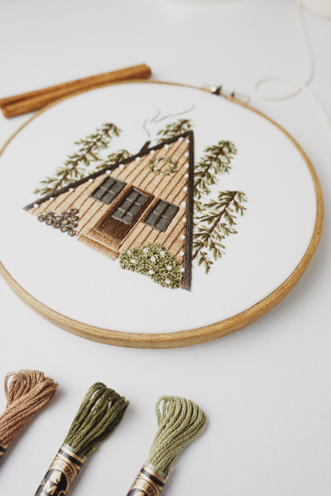 Free Winter A-Frame Embroidery Pattern