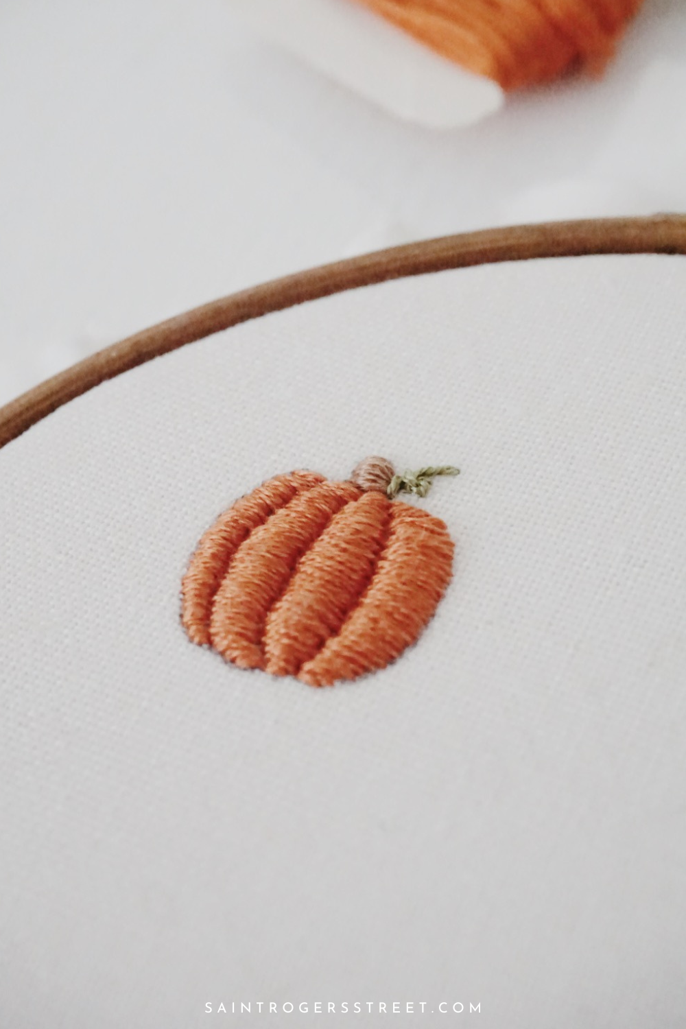 How to Embroider a Pumpkin by Hand